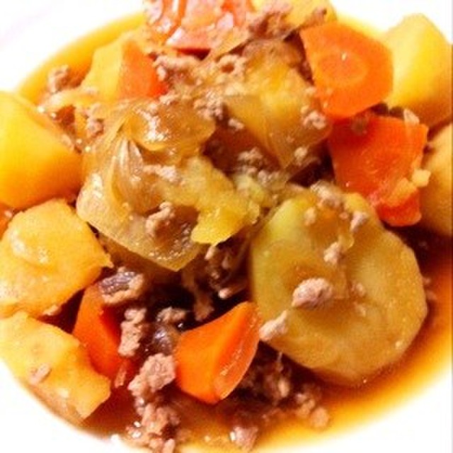 簡単ノンオイル 優しい味の豚ひき肉じゃが レシピ 作り方 By ちゃ様 クックパッド 簡単ノンオイル 優しい味の豚ひき肉じゃが レシピ 作り方 By ちゃ様 クックパッド