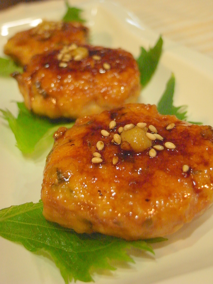 豆腐でヘルシー☆大葉の鶏つくねの画像