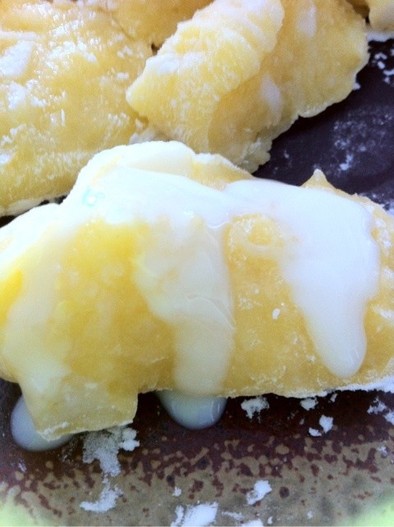バター餅　練乳がけの写真
