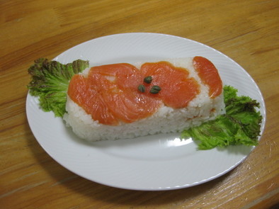 簡単サーモンの押し寿司の写真
