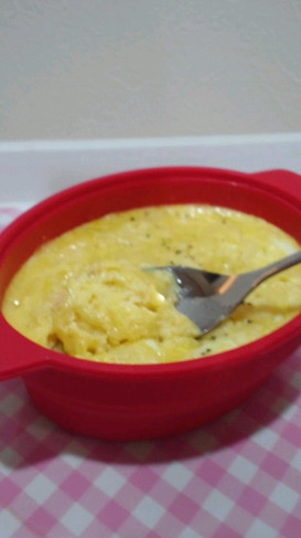 ポテトサラダのリメイク☆レンジでオムレツ