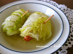 *白菜のウィンナーロール煮*