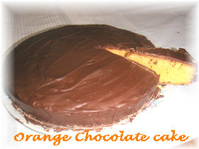 オレンジチョコレートケーキの画像