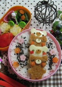 ドミノ倒しDEクマさん弁当☆