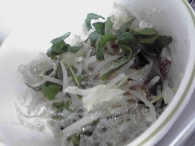 マロニー「プチ!プチ!海藻麺」サラダの写真