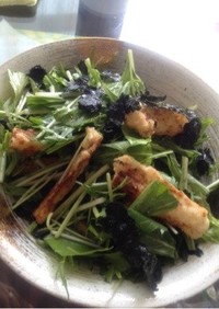 水菜と長芋のサラダ