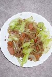 豚挽き肉と野菜のバーベキュー炒め