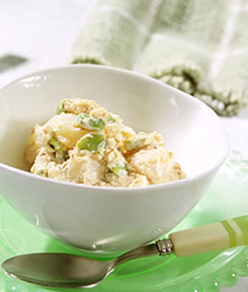 じゃがいもと枝豆の味噌チーズクリーム