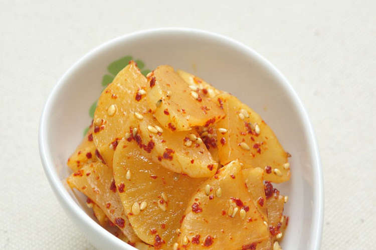 韓国料理ーたくあんの韓国風和え レシピ 作り方 By 白成珍 クックパッド 簡単おいしいみんなのレシピが364万品