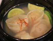 キムチとお餅入り!エビのさっぱり水餃子の写真