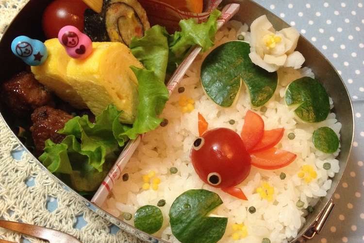 キャラ弁 金魚ちゃんのお弁当 レシピ 作り方 By Sakuran クックパッド 簡単おいしいみんなのレシピが360万品