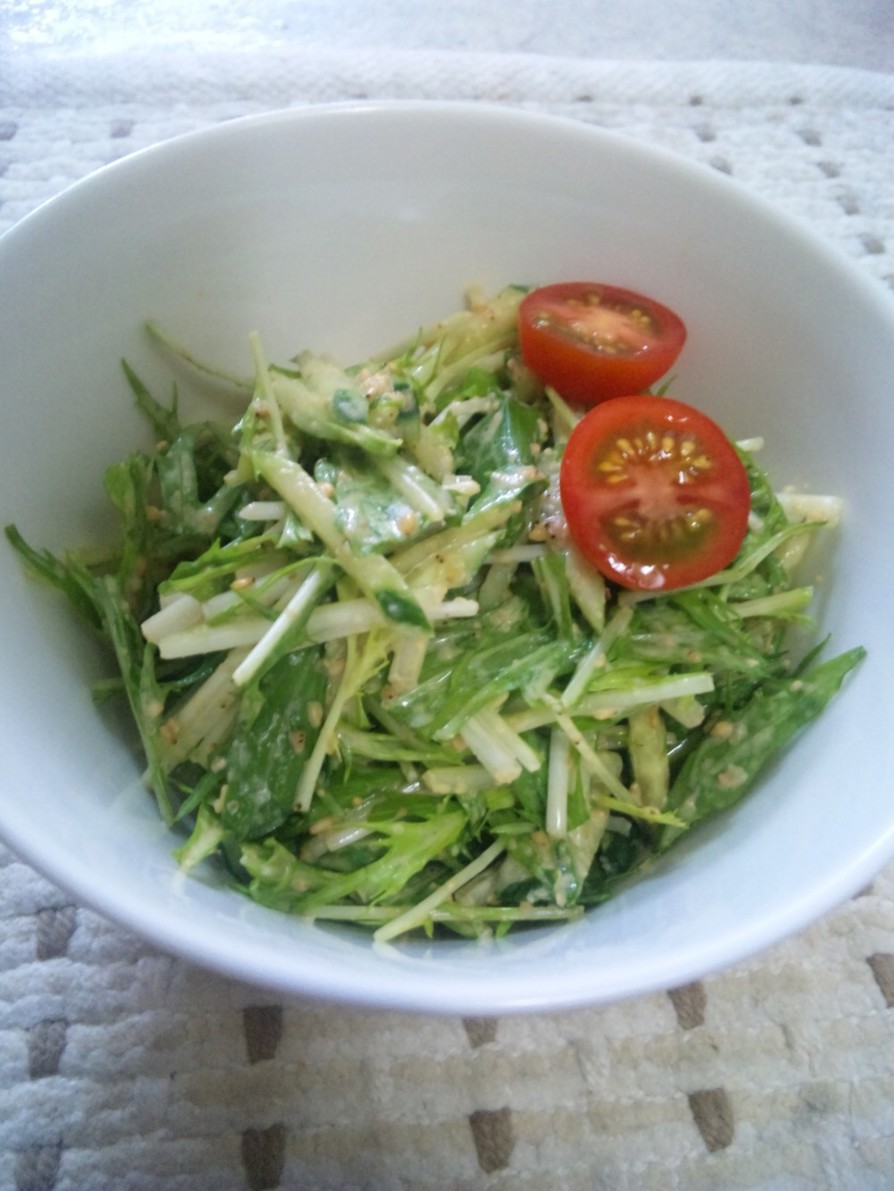 ◆水菜ときゅうりのサラダ◆簡単！の画像