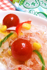 冷製イタリアンパスタ風♪プチプチ海藻麺