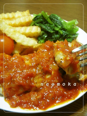 チキンソテー♡トマトガーリックソース