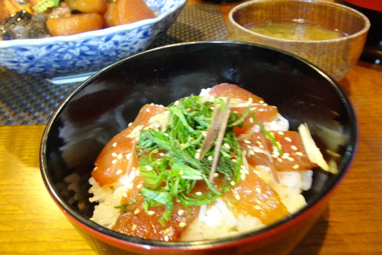 カジキマグロで漬け丼 レシピ 作り方 By りーりさん クックパッド 簡単おいしいみんなのレシピが361万品