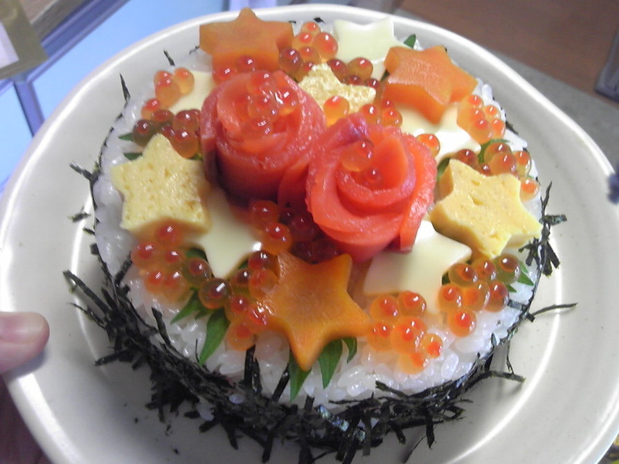 お祝いに簡単☆美味☆寿司ケーキ♪の画像