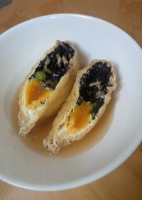 ひじきの月見きんちゃく煮♪