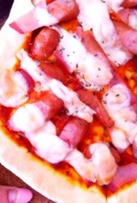 発酵なしのピザ生地で簡単ピザ