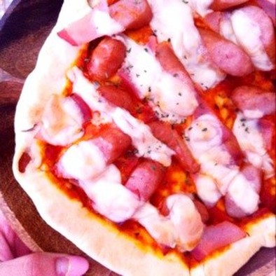 発酵なしのピザ生地で簡単ピザの写真
