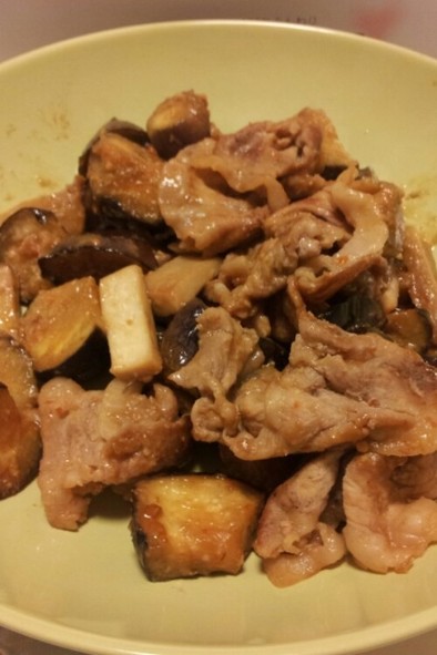 茄子と豚肉の味噌炒めの写真