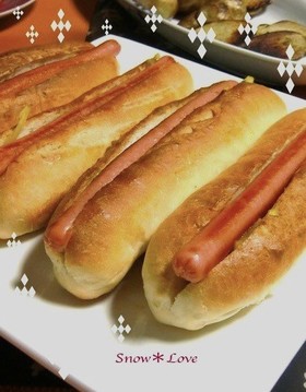 ポールウインナーとキャベツのホットドッグ
