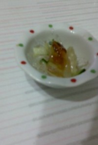 キラキラ　プチプチ海草麺ポン酢