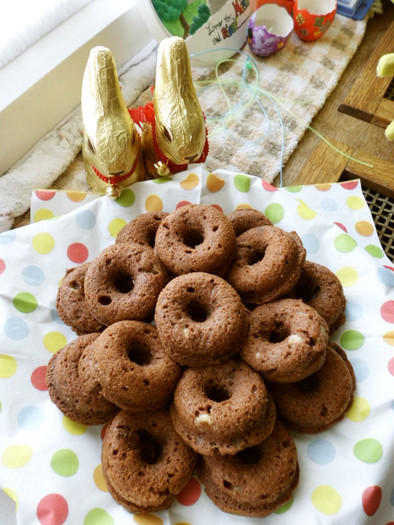 Wチョコバナナ　ミニ焼きドーナツの写真