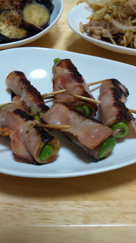 ししとうのマヨ入りベーコン巻き