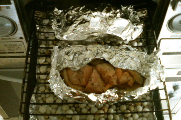 魚焼きグリルde 鮭のバターホイル焼き