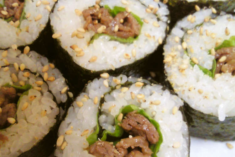 簡単 韓国風牛肉のり巻き 恵方巻きにも レシピ 作り方 By ミント クックパッド 簡単おいしいみんなのレシピが352万品