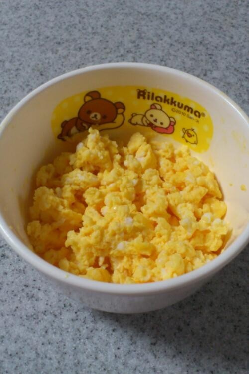 離乳食♡レンジで簡単炒り卵の画像