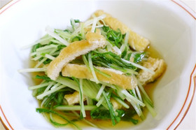 みず菜と油揚げの煮浸し