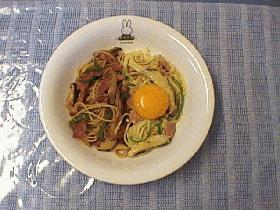 きのこの和風パスタ&きのこのカルボナーラ