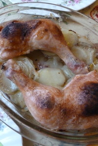 チキンとポテトのシンプルオーブン焼き☆