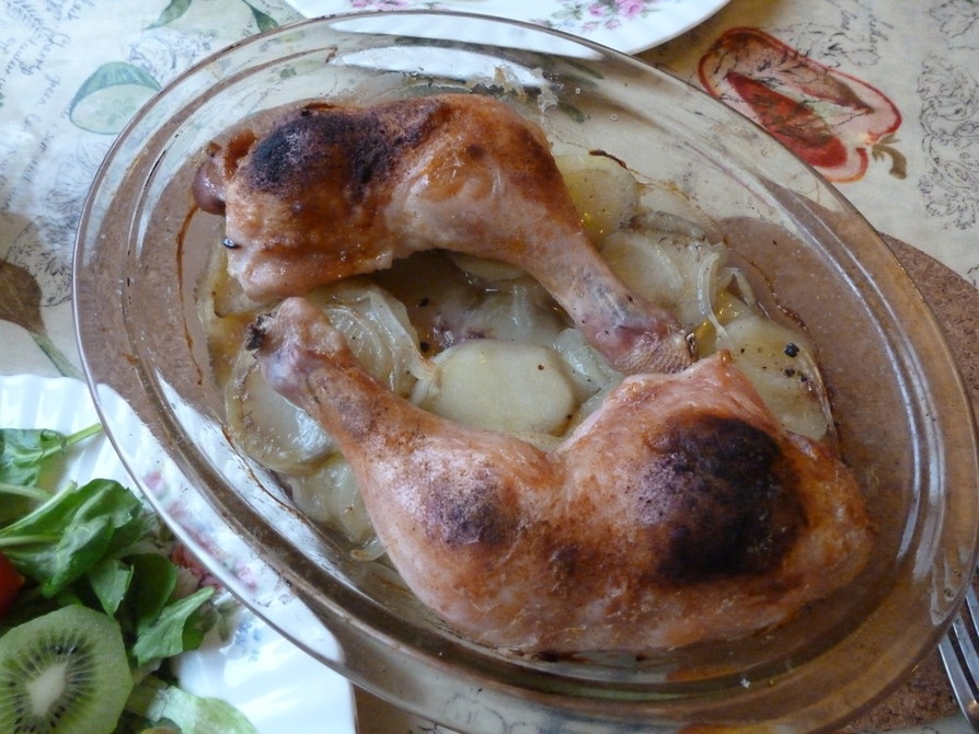 チキンとポテトのシンプルオーブン焼き☆の画像