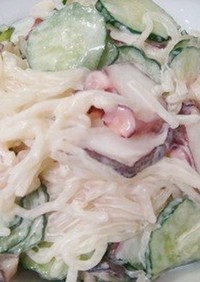 簡単&さっぱり！海藻麺の梅マヨサラダ