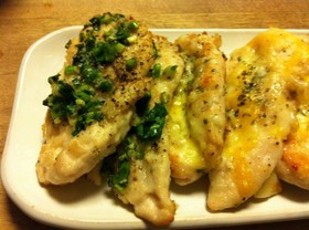おつまみに!ささみのネギ焼き&チーズ焼き