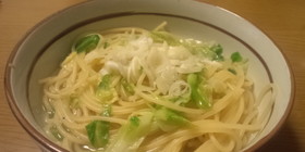 おでんの残り汁で激うまパスタ
