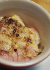 魚肉ソーセージのベーコンマヨチーズ焼き