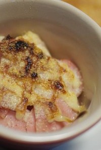 魚肉ソーセージのベーコンマヨチーズ焼き