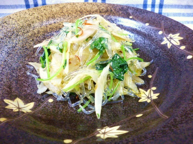 海藻麺と新ごぼうのペペロンチーノっ♪の画像