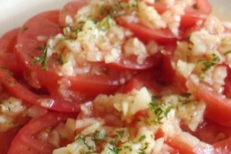 簡単 新玉ねぎとトマトのさっぱりサラダ レシピ 作り方 By 桃のやさしい薫り クックパッド