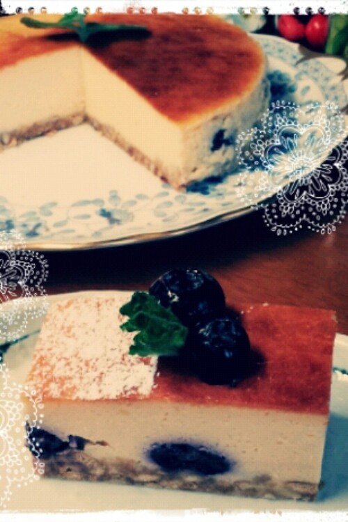 ブルーベリーチーズケーキの画像