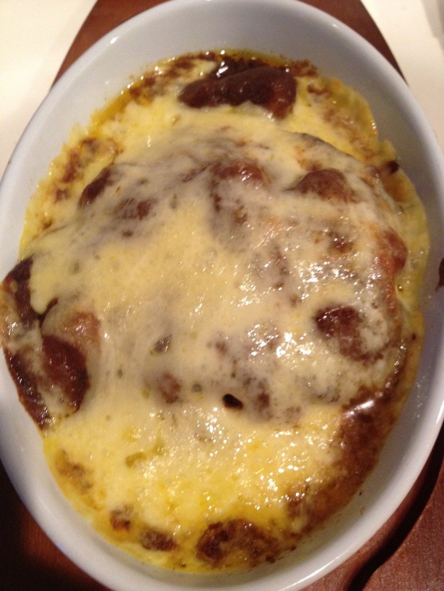 【15分レシピ】チーズカレーハンバーグの画像