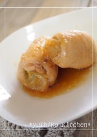 *鶏胸で✿玉葱巻き✿(すき焼き味)*