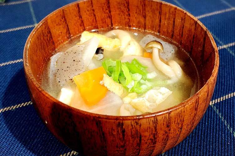 塩麹de野菜たっぷり絶品けんちん汁 レシピ 作り方 By Megusannma クックパッド 簡単おいしいみんなのレシピが352万品