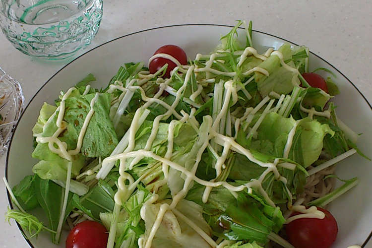 マヨ めんつゆで 蕎麦サラダ レシピ 作り方 By かぼすレモン クックパッド 簡単おいしいみんなのレシピが358万品