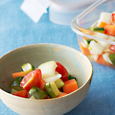 コロコロ野菜とミニトマトのピクルスの画像