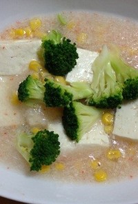 カニの塩あんかけ中華豆腐