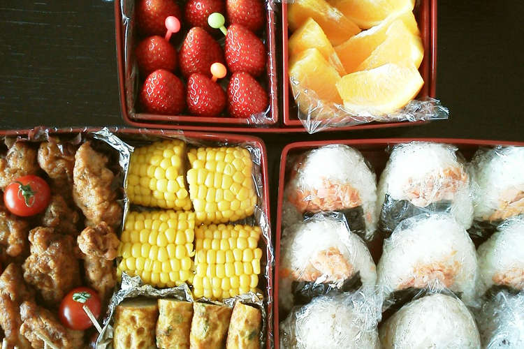 簡単 重箱弁当 親子遠足 運動会に レシピ 作り方 By こま カフェ クックパッド